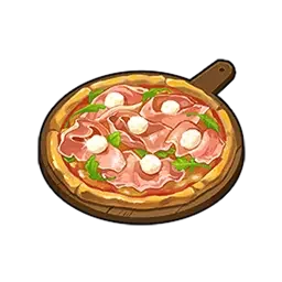Pizza de jamón sabrosa y rica